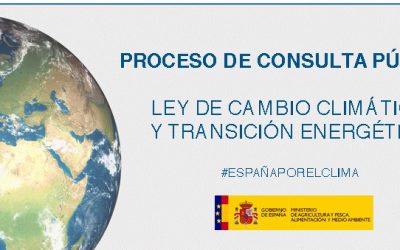 Abierta la consulta pública para la Ley de Cambio Climático y Transición Energética
