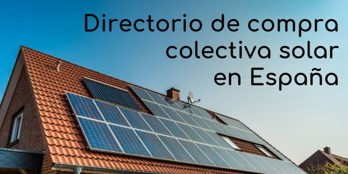 Directorio de compra colectiva de placas solares en España